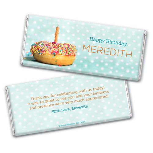 Personalized Birthday Donut Worry Be Happy Chocolate Bar Wrappers