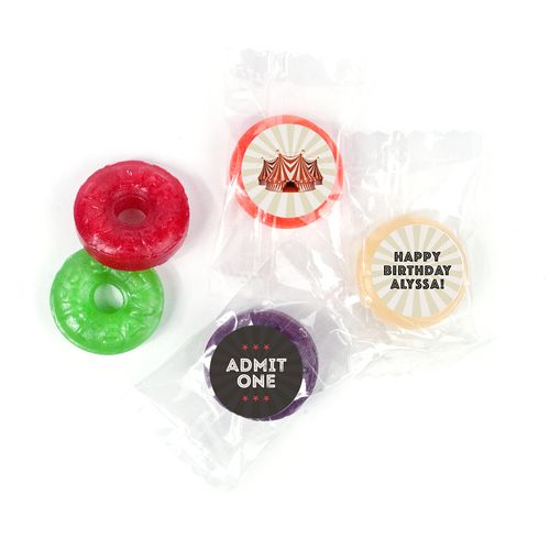 Personalized Circus Birthday Circus - Life Savers 5 Flavor Hard Candy