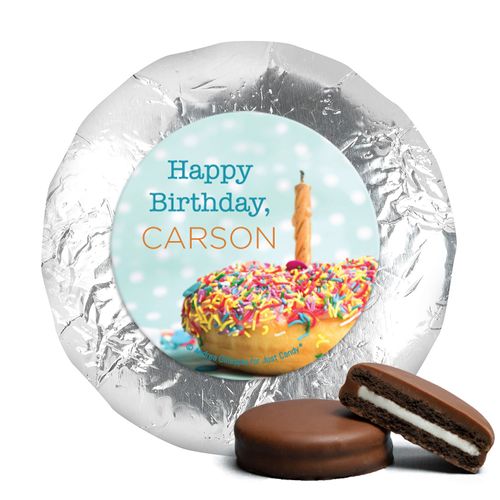 Personalized Birthday Donut Worry Be Happy Chocolate Covered Oreos