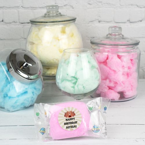 KIT Personalized Circus Birthday Cotton Candy (Pack of 10) - Carnival