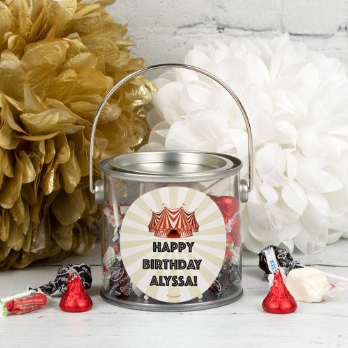 Personalized Kids Birthday Paint Can - Circus
