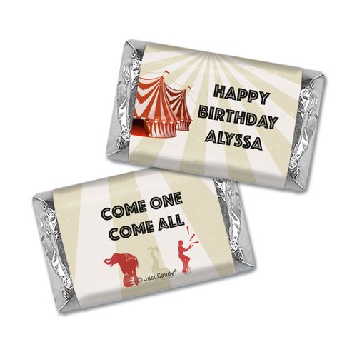 Personalized Circus Birthday Hershey's Miniatures Wrappers - Circus
