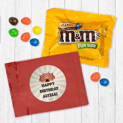 Personalized Circus Birthday Peanut M&Ms - Carnival