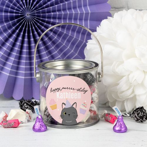 Personalized Kids Birthday Paint Can - Cats