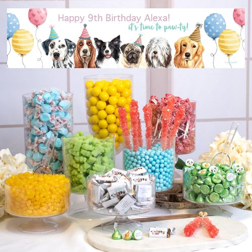 Personalized Deluxe Dog Birthday Candy Buffet - Dog Partys