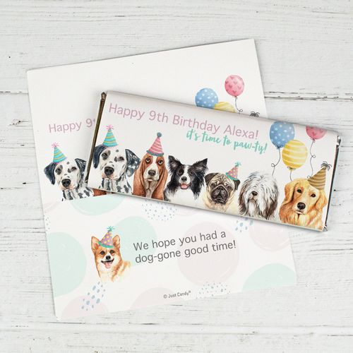 Personalized Birthday - Dogs Chocolate Bar Wrappers