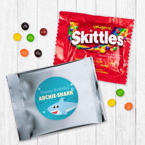 Personalized Shark Birthday Skittles - Blue Shark