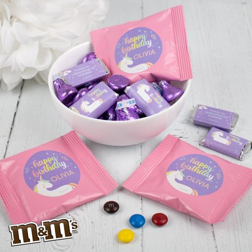 Kids Birthday Rainbows & Unicorns Pinata Chocolate Candy Mix 2lb Bag - 113 pieces