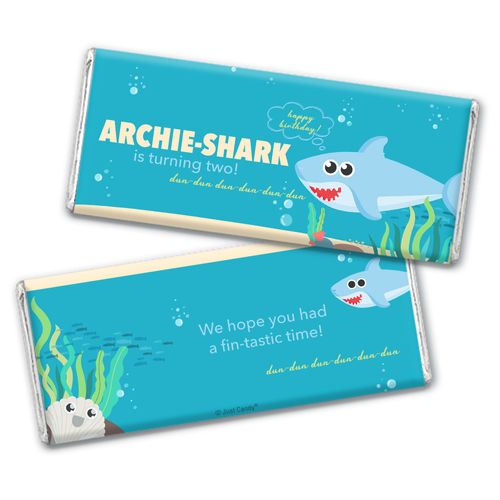 Personalized Birthday Chocolate Bar - Shark