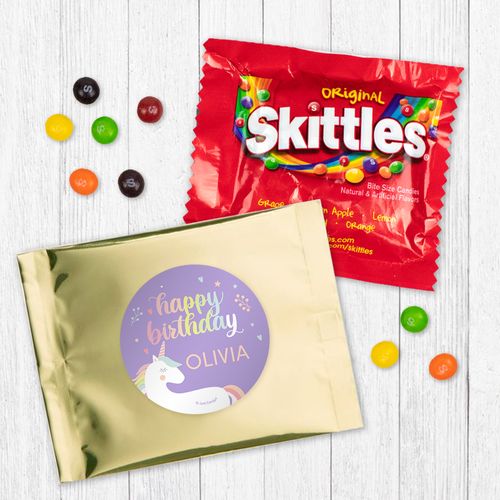 Personalized Unicorn Birthday Skittles - Rainbow Unicorn