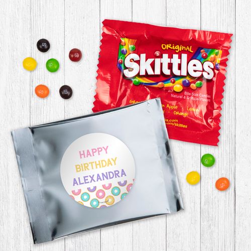 Personalized Donut Skittles - Donut Party