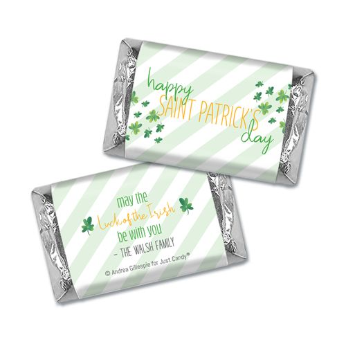 Personalized St. Patrick's Day Floating Clovers Hershey's Miniatures