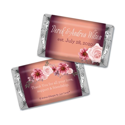 Personalized Blushing Burgundy Mini Wrappers Only