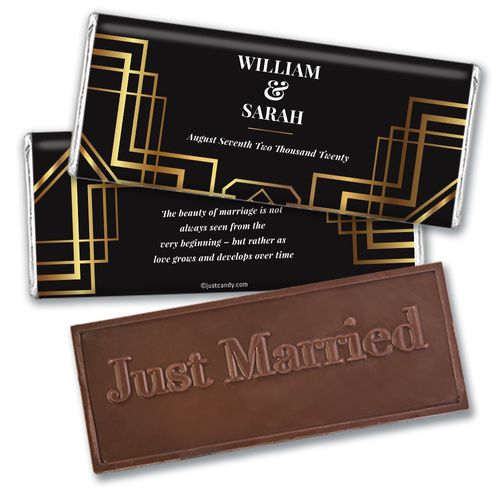 Personalized Classic Wedding Embossed Chocolate Bars