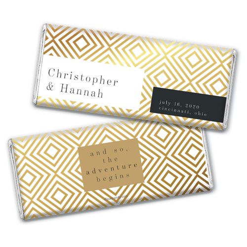 Personalized Love & Bliss Wedding Chocolate Bars