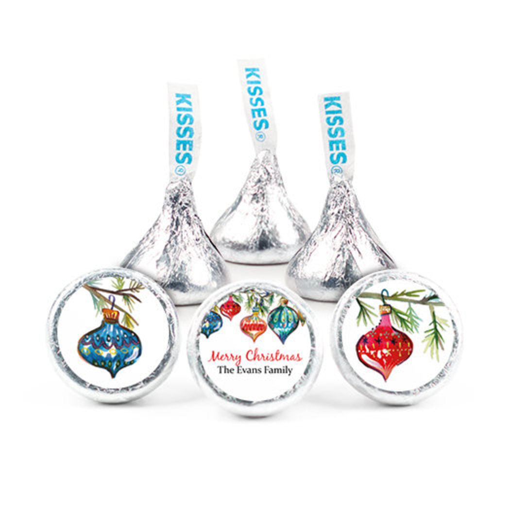 Personalized 3/4" Stickers Christmas Ornaments (108 Stickers