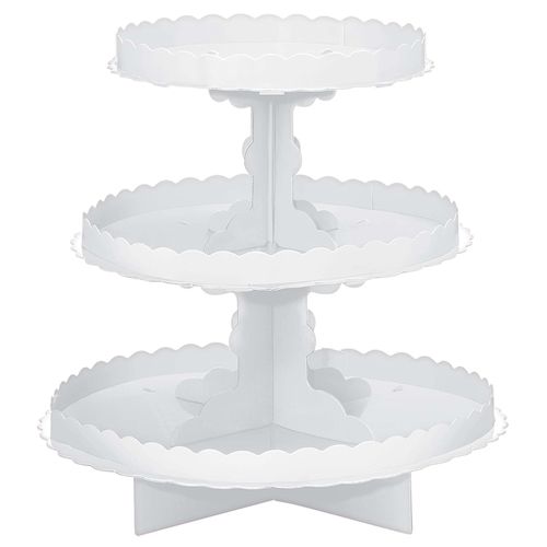 White 3 Tier Cupcake Stand