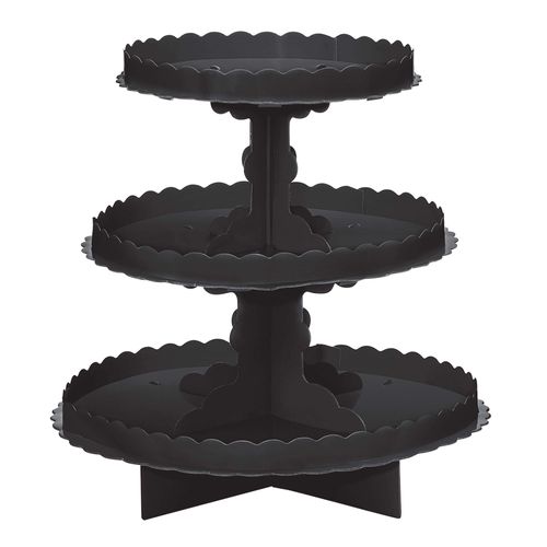 Black 3 Tier Cupcake Stand