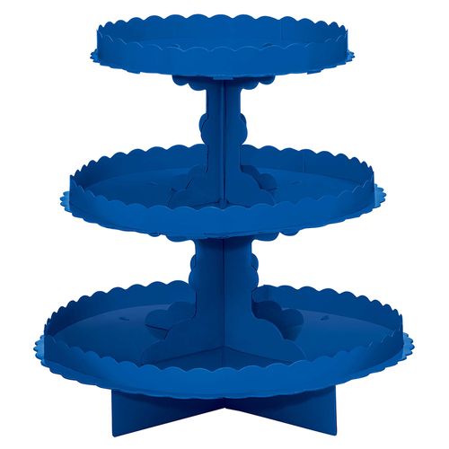 Royal Blue 3 Tier Cupcake Stand
