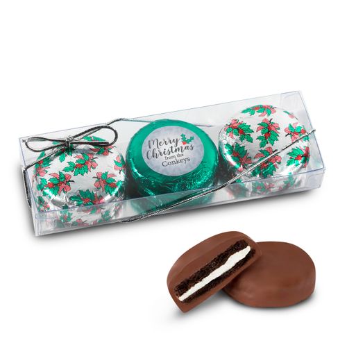 Personalized Merry Christmas 3Pk Chocolate Covered Oreo Cookies