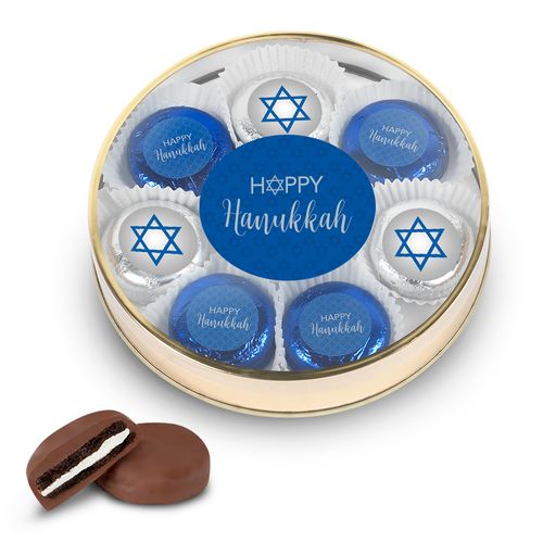 Happy Hanukkah Large Tin in Silver or Gold