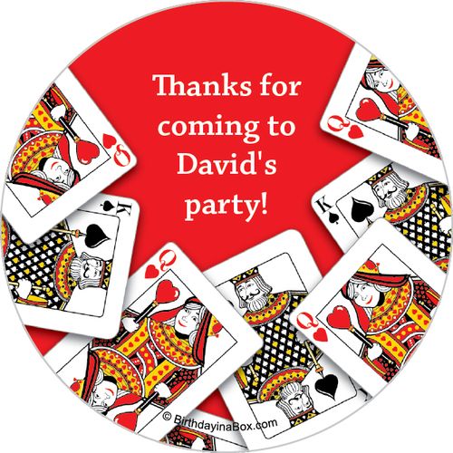 Casino Party Personalized 2" Stickers (20 Stickers)