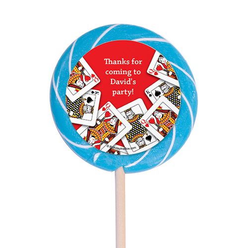 Casino Party Personalized 3" Lollipops (12 Pack)