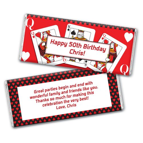 Birthday Playing Cards Personalized Hershey's Chocolate Bar Wrappers