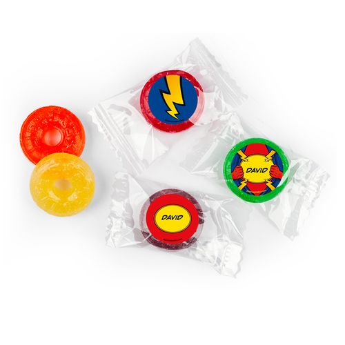 Birthday Superhero Personalized 5 Flavor Hard Candy