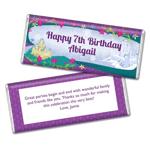 Birthday Frozen Themed Personalized Chocolate Bar & Wrapper