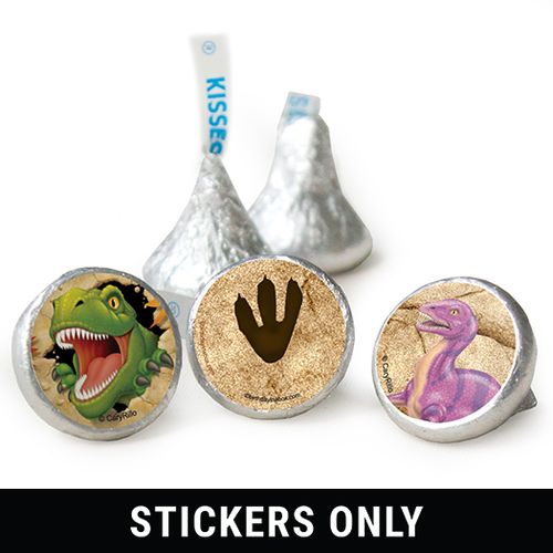 Birthday 3/4" Sticker Dinosaur Personalized Stickers (108 Stickers)