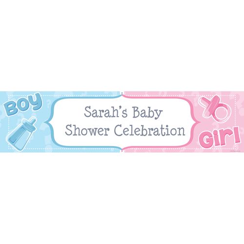 Personalized Gender Reveal 5 Ft. Banner