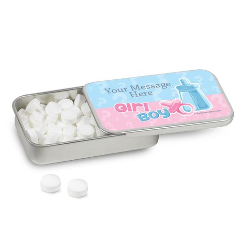 Personalized Shower With Love Boy Baby Shower Mint Tin