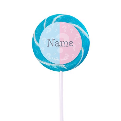 Gender Reveal Personalized 2" Lollipops (24 Pack)