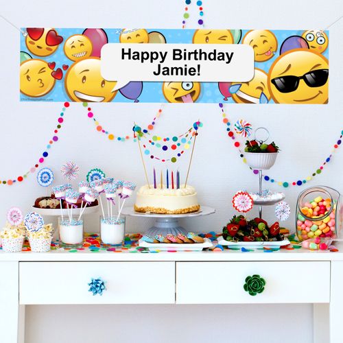 Personalized Emojis 5 Ft. Banner