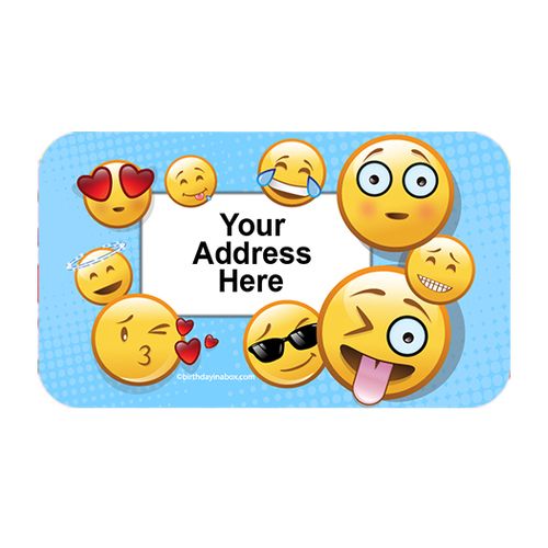 Emojis Personalized Rectangular Stickers (18 Stickers)
