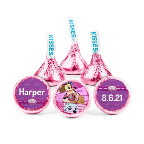 Personalized Birthday Paw Command Pink Hershey's Kisses