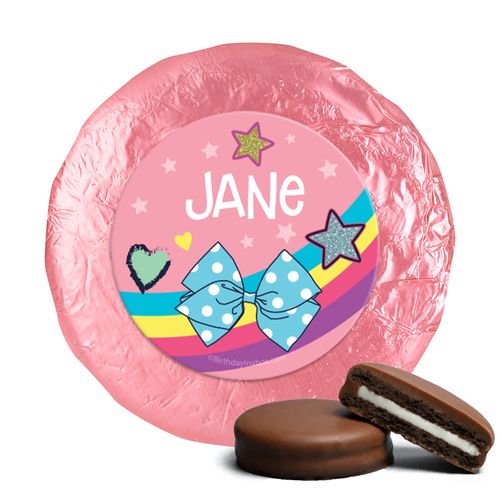 Personalized Birthday Party Bows Milk Chocolate Covered Foil Oreos