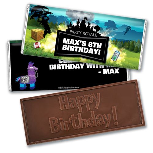 Personalized Birthday Battle Game Embossed Happy Birthday Bar