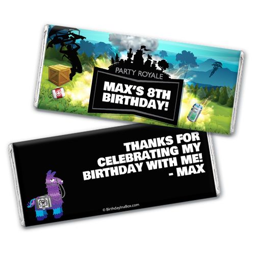 Personalized Birthday Battle Game Chocolate Bar Wrappers Only