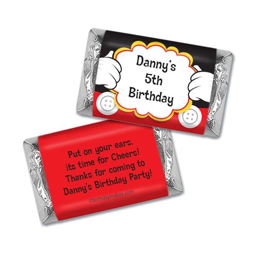 Personalized Mickey Party Birthday Hershey's Miniatures Wrappers