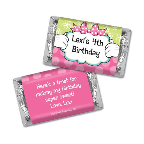 Personalized Miss Mouse Birthday Hershey's Miniatures Wrappers