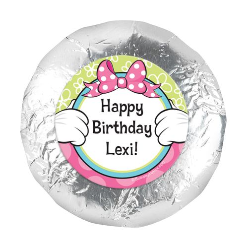 Personalized Birthday Miss Mouse 1.25" Stickers (48 Stickers)