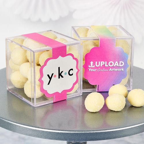 Personalized Business Add Your Logo JUST CANDY® favor cube with Premium Sugar Cookie Bites