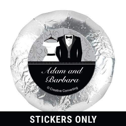 Personalized Wedding Couple 1.25" Stickers (48 Stickers)