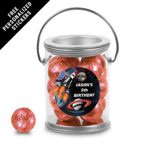 Birthday Personalized Paint Can NASA Space Blast Theme (25 Pack)