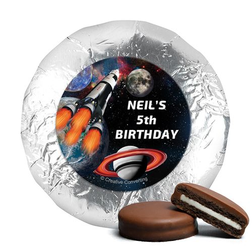 Personalized Birthday Space Blast Milk Chocolate Covered Oreos