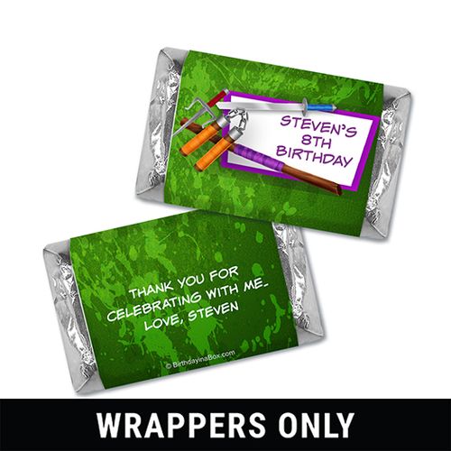 Personalized Birthday Ninja Power Miniatures Wrappers