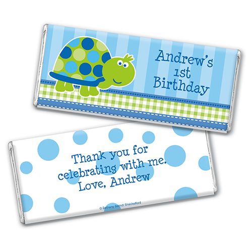 Personalized Birthday Turtle Chocolate Bar Wrappers