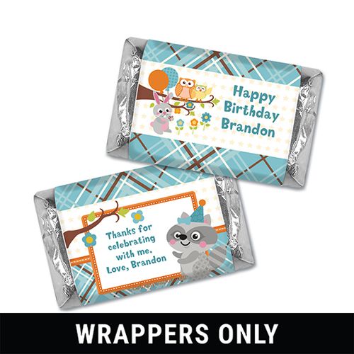 Personalized Birthday Woodland Boy Miniatures Wrappers
